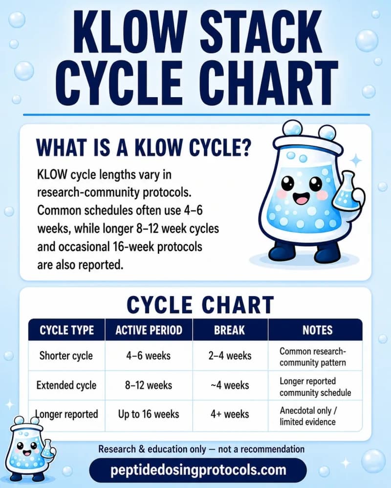 KLOW Cycle Length: How Long Is a KLOW Peptide Cycle? (2026)
