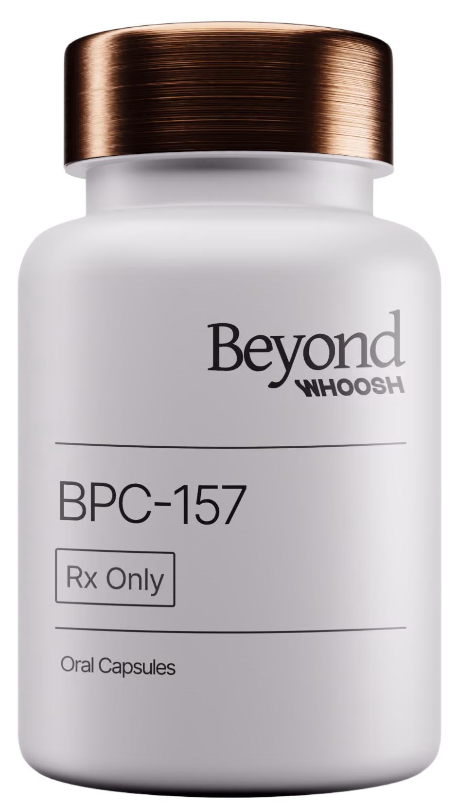 Beyond Whoosh prescription-grade BPC-157 capsule bottle