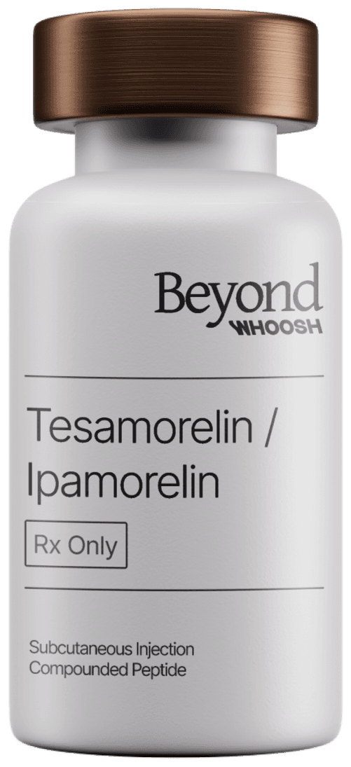 Beyond Whoosh prescription-grade tesamorelin and ipamorelin injection vial