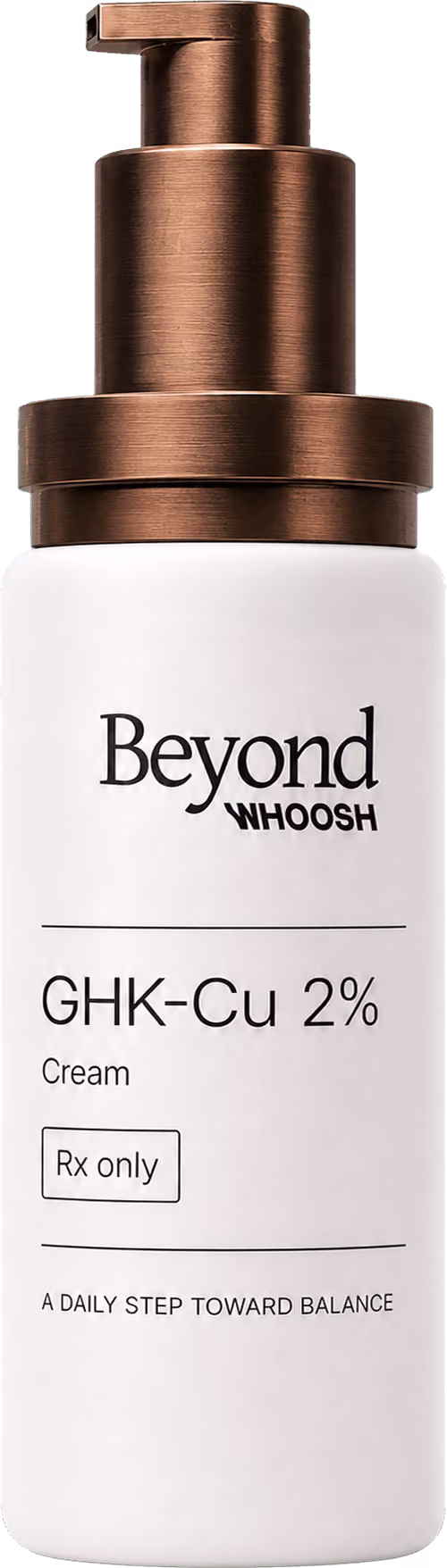 Beyond Whoosh prescription-grade topical GHK-Cu cream pump