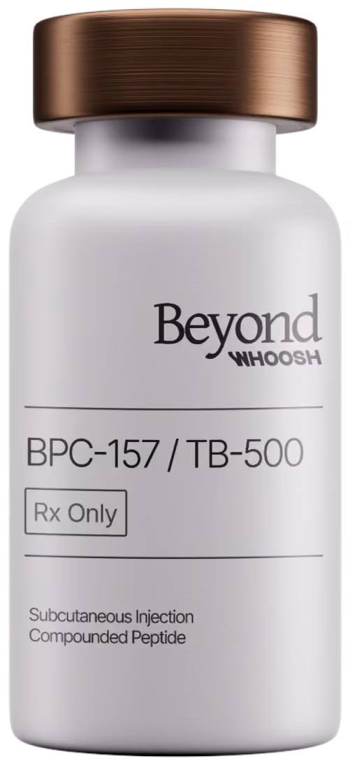 Beyond Whoosh prescription-grade BPC-157 and TB-500 Wolverine Stack vial