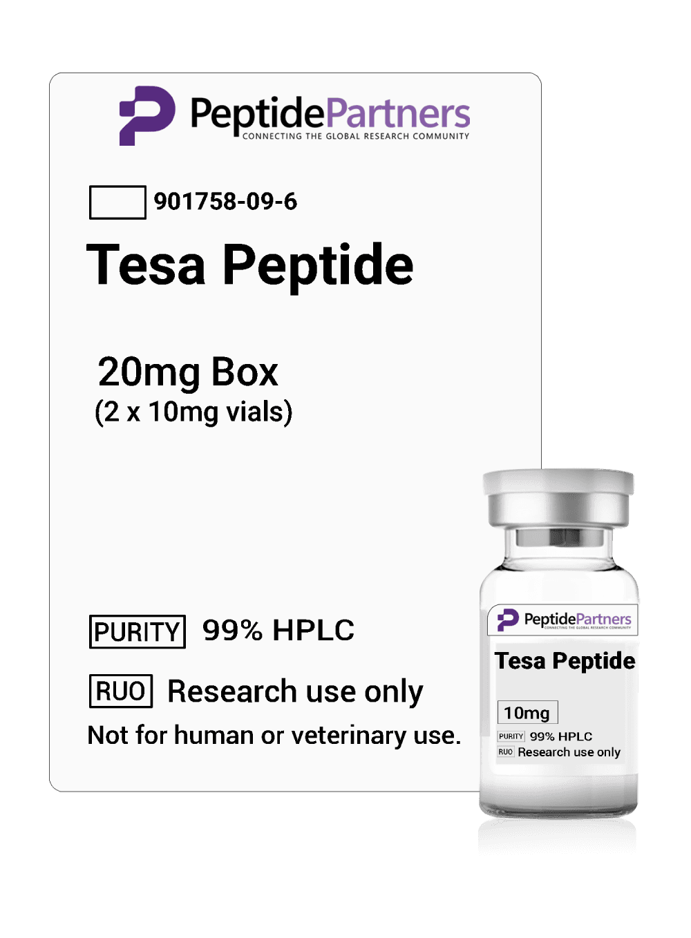 Peptide Partners Tesamorelin peptide vial