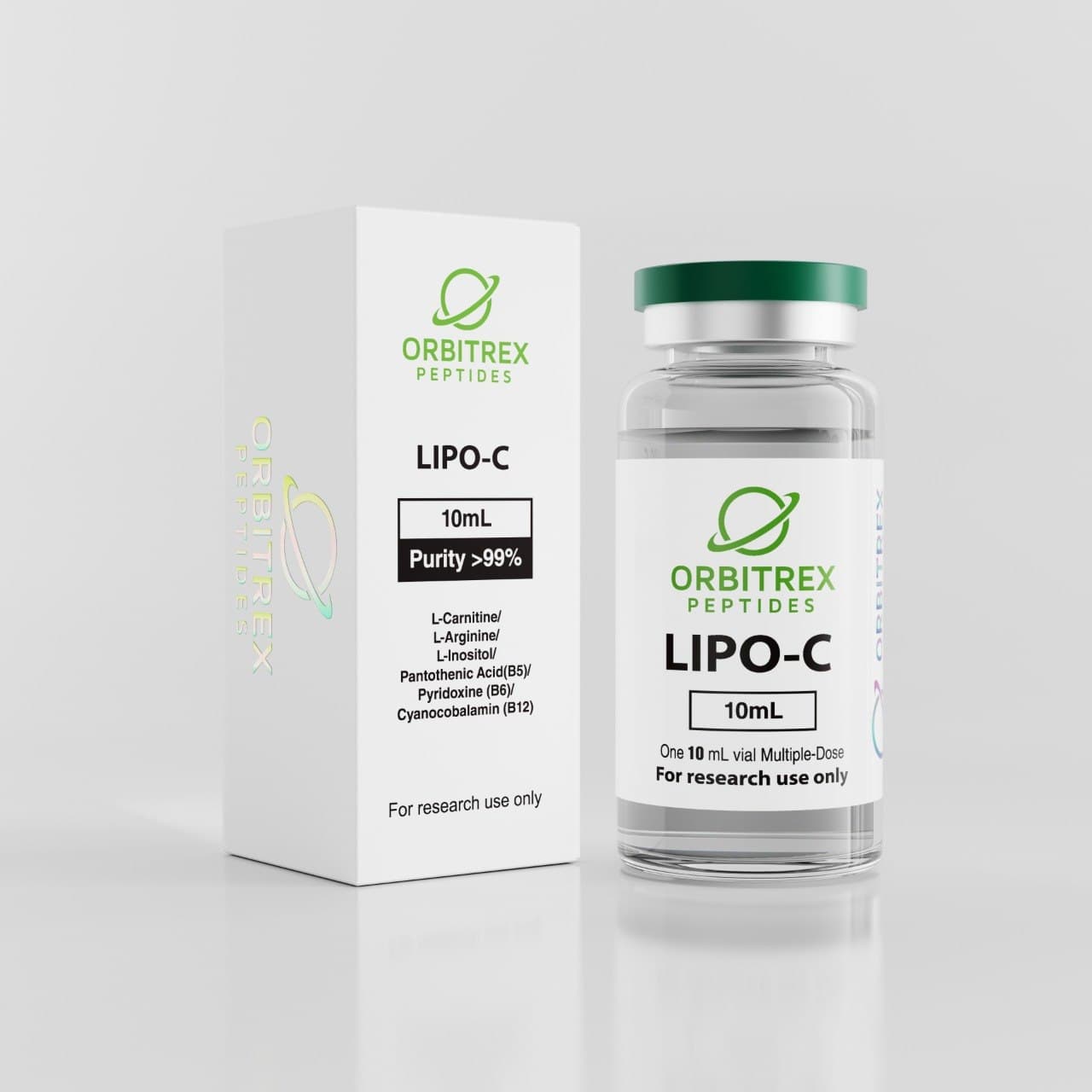 Orbitrex Peptides LIPO-C + B12 research supply vial